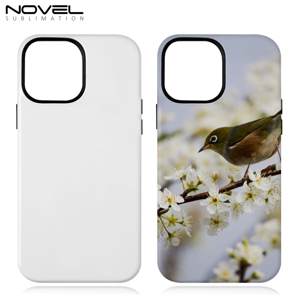 New Arrival 2in1 3D Coating Case Sublimation cover customized DIY Cell Phone case for iPhone 15 Series