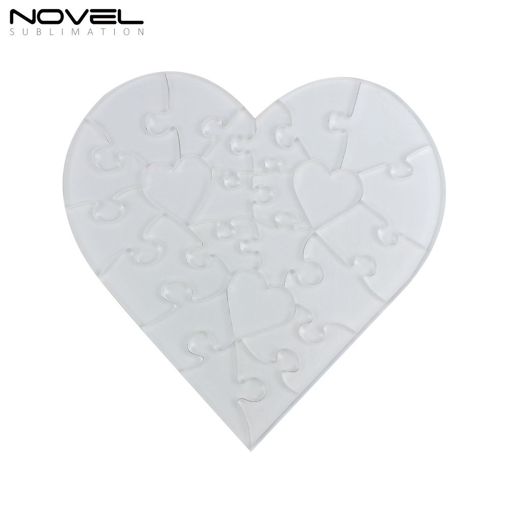 Sublimation Blank Acrylic Puzzle Jigsaw- Retangle/ Heart/ Square