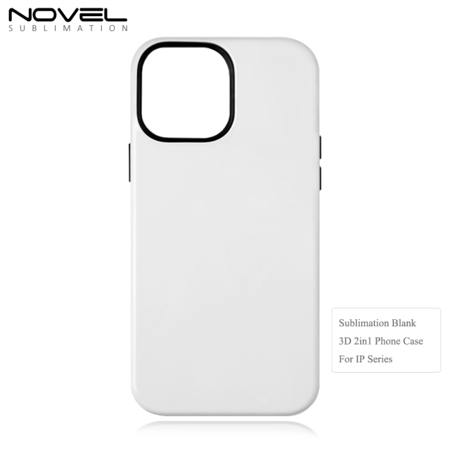 New Arrival 2in1 3D Coating case Sublimation cover customized DIY Cell Phone case for iPhone series