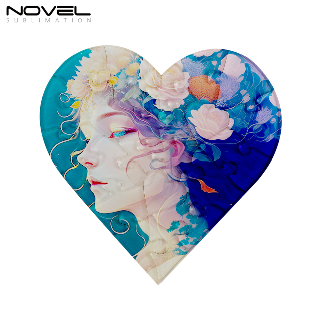 New Arrival Sublimation Blank Acrylic Puzzle Jigsaw- Retangle/ Heart/ Square