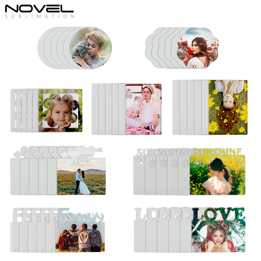 Sublimation Acrylic Blank Photo Frames with 9 shapes Desktop Display Designed for Valuable Pictures