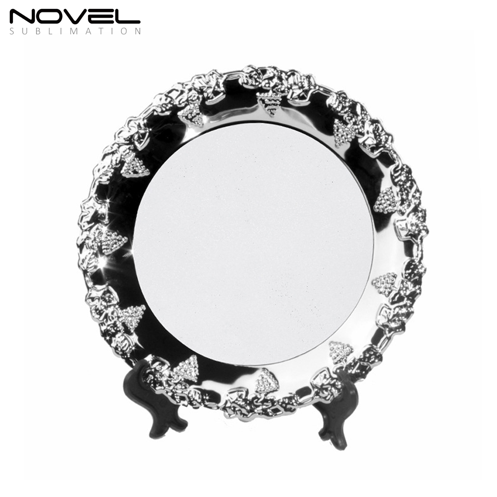 New Arrival Sublimation Metal Silver Blank Plates Heat Tranfer Printing Decorative Plate with 5 shapes