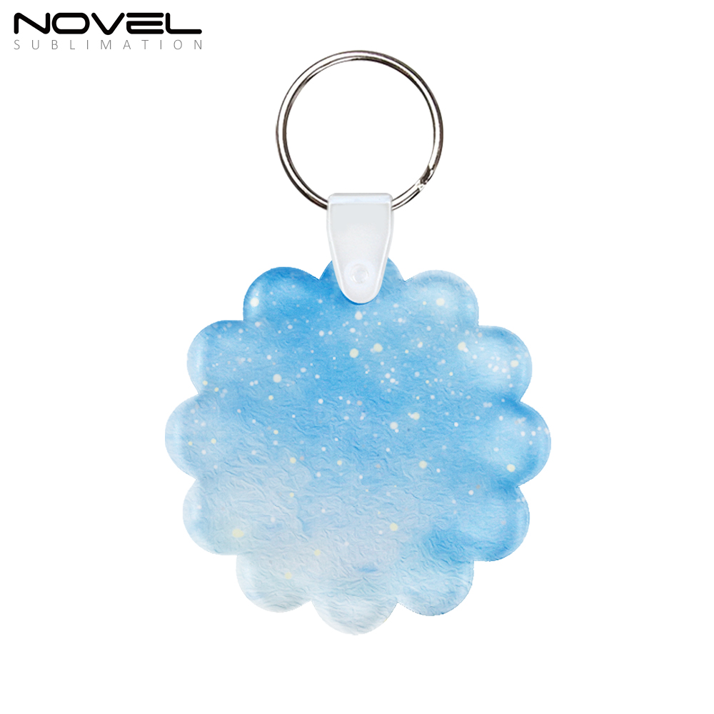 Sublimation Transparent Acrylic Single Sided Print Keyring DIY Keychain