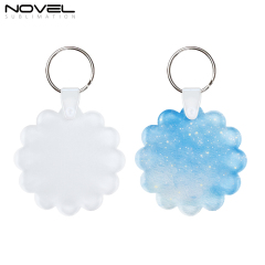 New Arrival Sublimation Transparent Acrylic Single Sided Print Keyring DIY Keychain