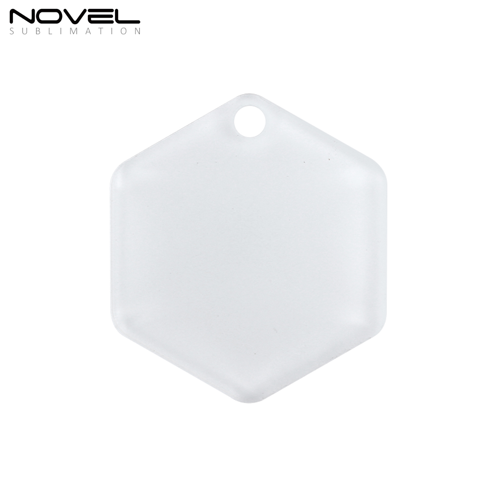 Sublimation Transparent Acrylic Single Sided Print Keyring DIY Keychain