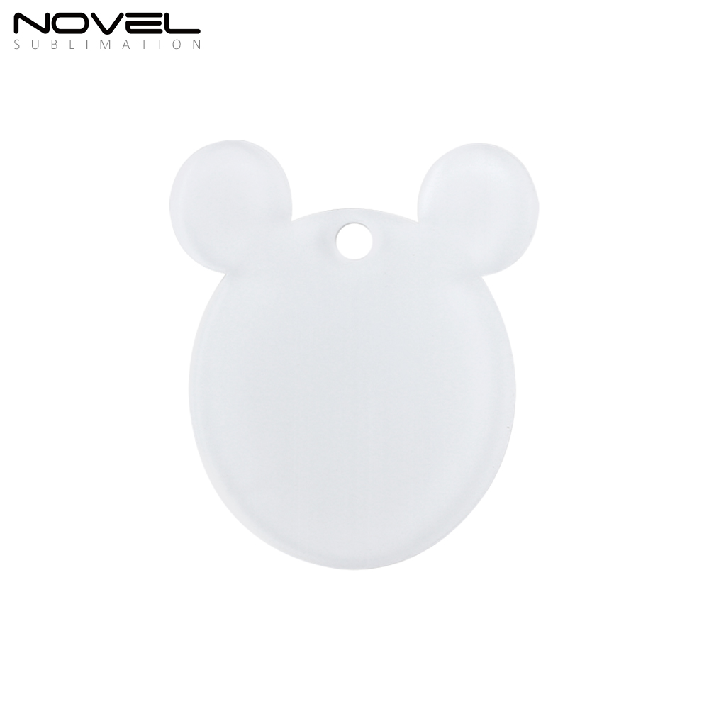 Sublimation Transparent Acrylic Single Sided Print Keyring DIY Keychain