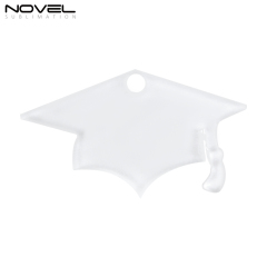 New Arrival Sublimation Transparent Acrylic Single Sided Print Keyring DIY Keychain