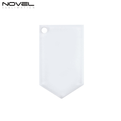 New Arrival Sublimation Transparent Acrylic Single Sided Print Keyring DIY Keychain
