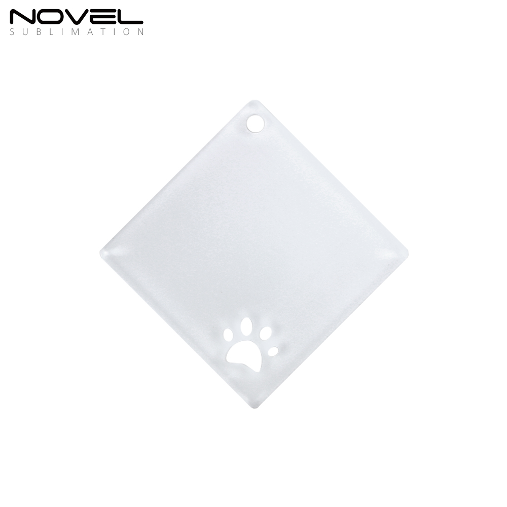 Sublimation Transparent Acrylic Single Sided Print Keyring DIY Keychain