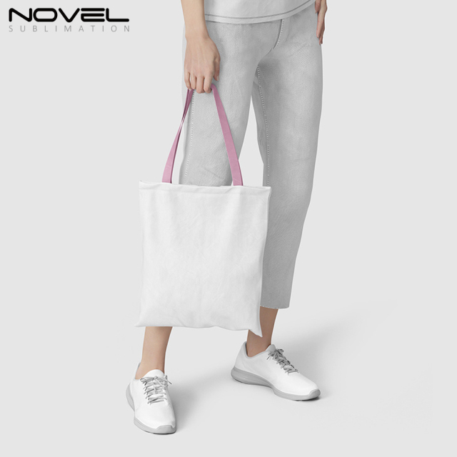 Sublimation Blank Colorful Shoulder Bags Canvas Tote Bags Grocery Bags for Decorating and DIY Crafting White