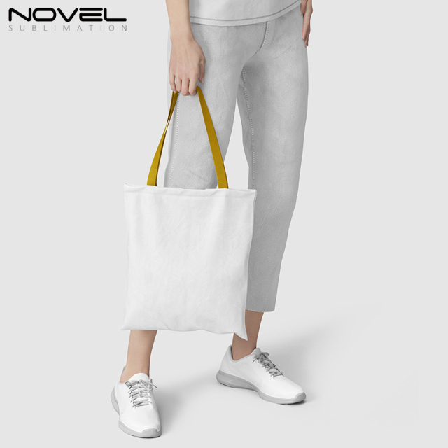 Sublimation Blank Colorful Shoulder Bags Canvas Tote Bags Grocery Bags for Decorating and DIY Crafting White