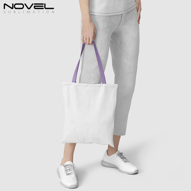 Sublimation Blank Colorful Shoulder Bags Canvas Tote Bags Grocery Bags for Decorating and DIY Crafting White