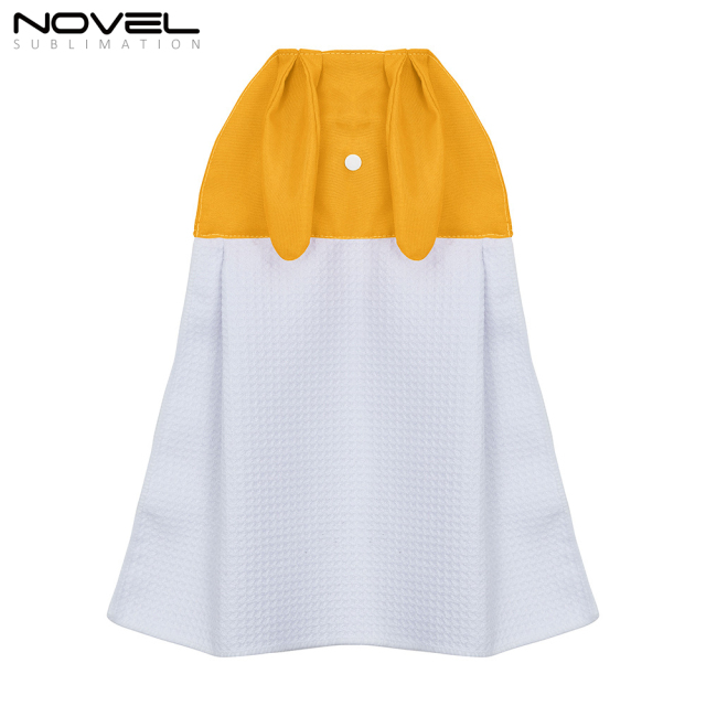 New Arrival High Quality Waffle Weave Sublimation Blank Rabbit Hand Towel with Long Ears