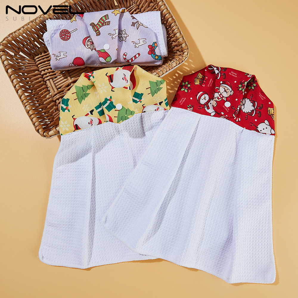 New Arrival High Quality Waffle Weave Sublimation Blank Kitchen Hand Towel White Towel