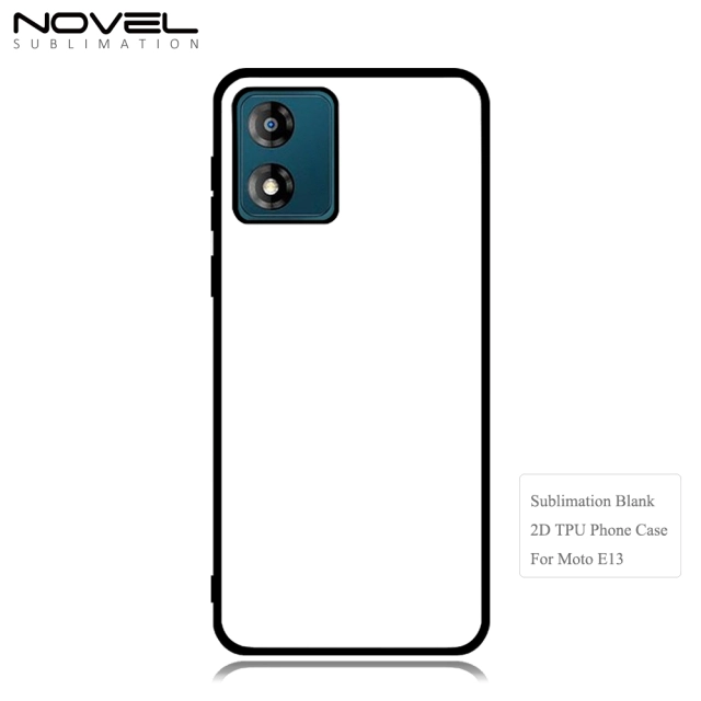 New Arrival Sublimation blank 2D TPU Phone Case for Moto E13 DIY Shell With Aluminum Sheet