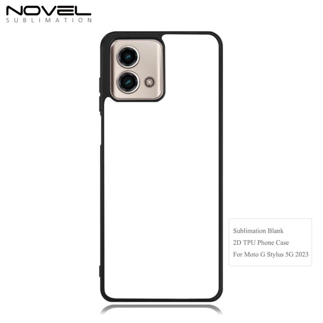 New Arrival Sublimation blank 2D TPU Phone Case for Moto G Stylus 5G 2023 DIY Shell With Aluminum Sheet