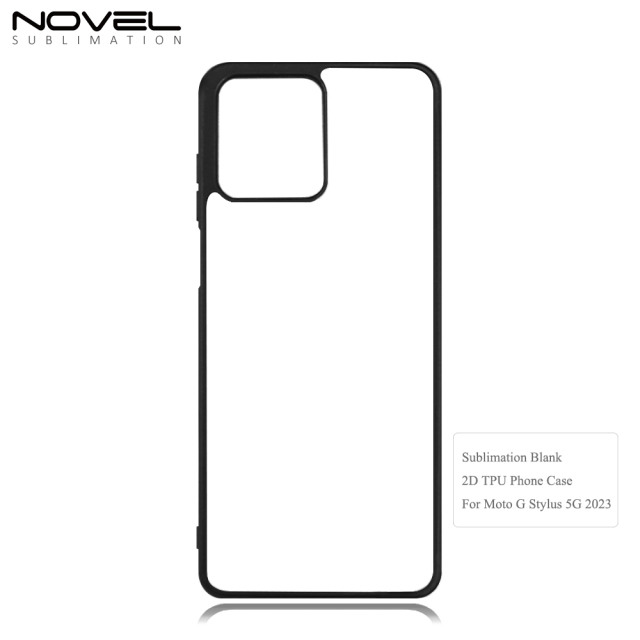 New Arrival Sublimation blank 2D TPU Phone Case for Moto G Stylus 5G 2023 DIY Shell With Aluminum Sheet