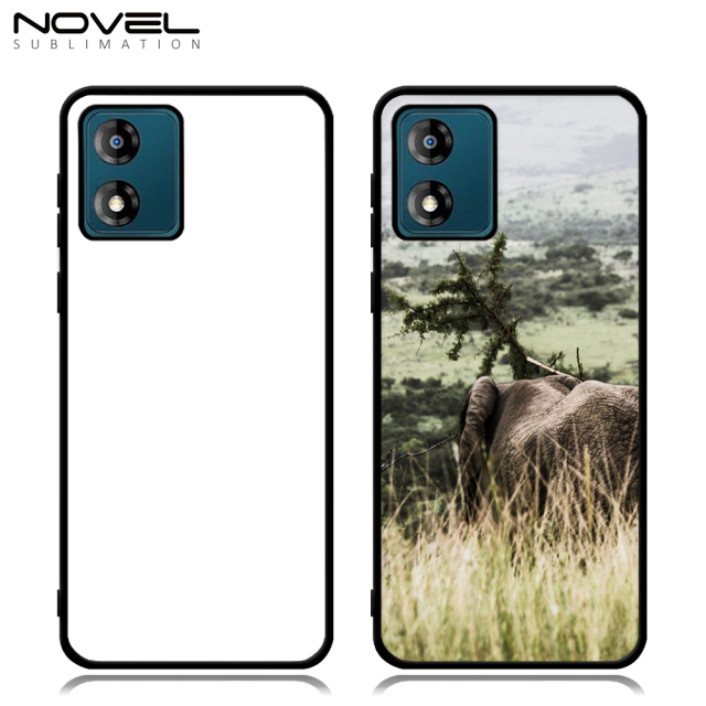 New Arrival Sublimation blank 2D TPU Phone Case for Moto E13 DIY Shell With Aluminum Sheet