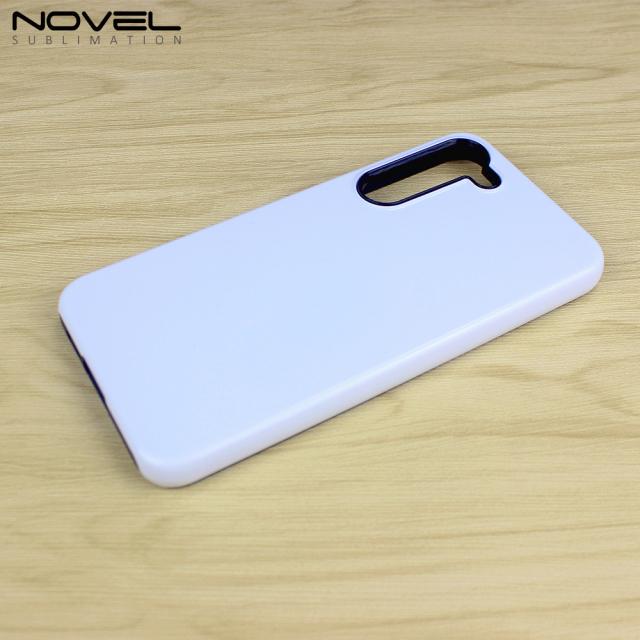 New Arrival 2in1 3D film case Sublimation cover customized DIY Cell Phone case for Samsung S23 series