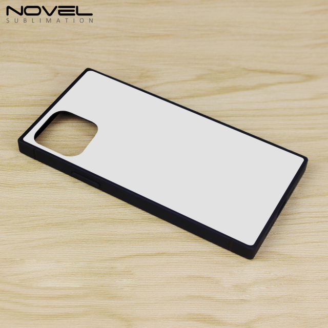 New Arrival Sublimation Square Blank 2D TPU Phone Case for iPhone Series DIY Shell With Aluminum Sheet