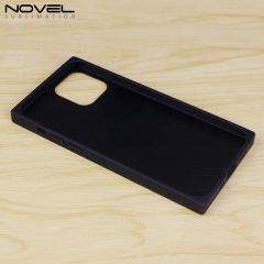 New Arrival Sublimation Square Blank 2D TPU Phone Case for iPhone Series DIY Shell With Aluminum Sheet