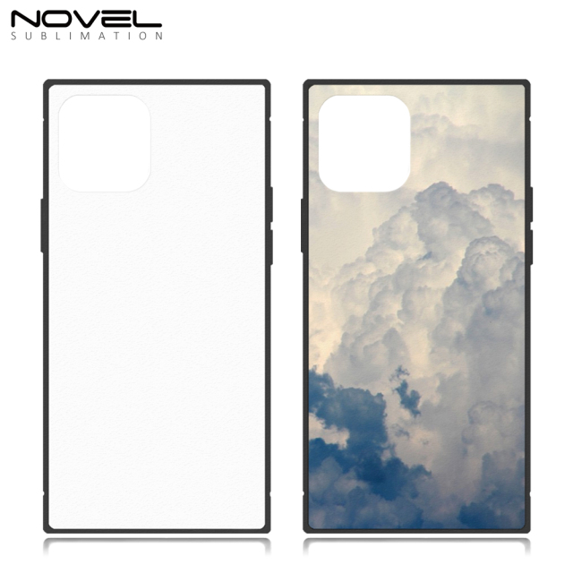 New Arrival Sublimation Square Blank 2D TPU Phone Case for iPhone Series DIY Shell With Aluminum Sheet