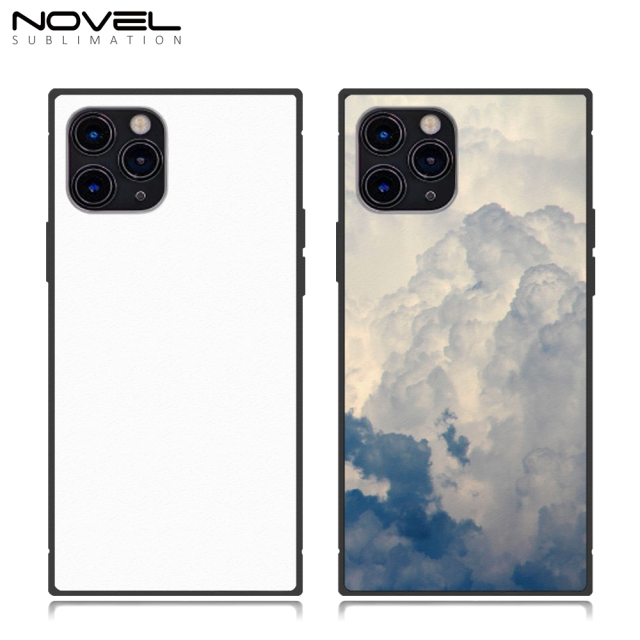 New Arrival Sublimation Square Blank 2D TPU Phone Case for iPhone Series DIY Shell With Aluminum Sheet