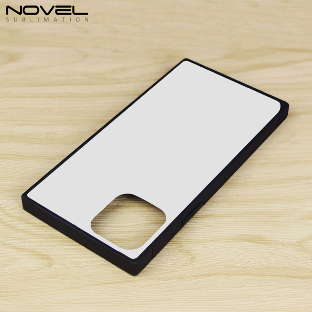 New Arrival Sublimation Square Blank 2D TPU Phone Case for iPhone Series DIY Shell With Aluminum Sheet