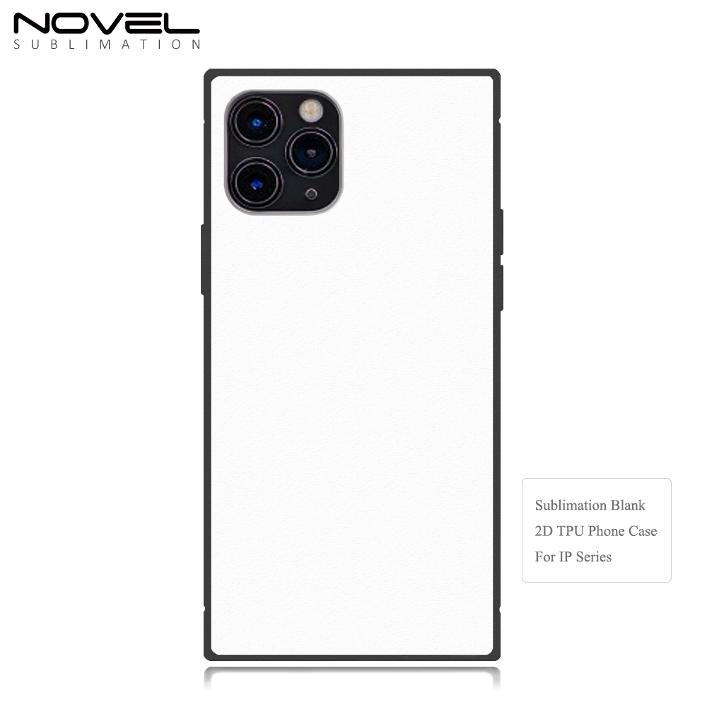 New Arrival Sublimation 2D TPU Square Phone Case for iPhone Series DIY Shell With Aluminum Sheet