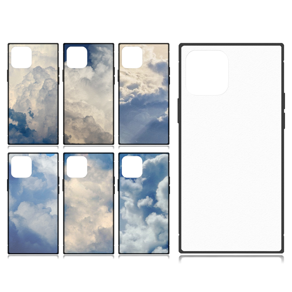 New Arrival Sublimation 2D TPU Square Phone Case for iPhone Series DIY Shell With Aluminum Sheet
