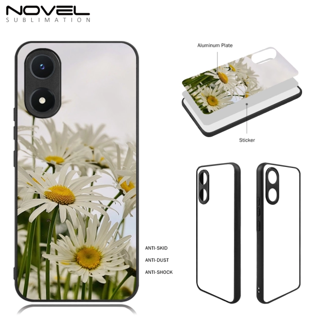 New Arrival Sublimation Blank 2D TPU Phone Case With Metal Insert For Vivo Y Series Y02s 4G Y75 5G Y20 Y21 /Y21S/ Y16/Y32/Y33T/Y33S/Y35/Y50/Y30/Y70S/Y51S/IQOO U1/ Y77