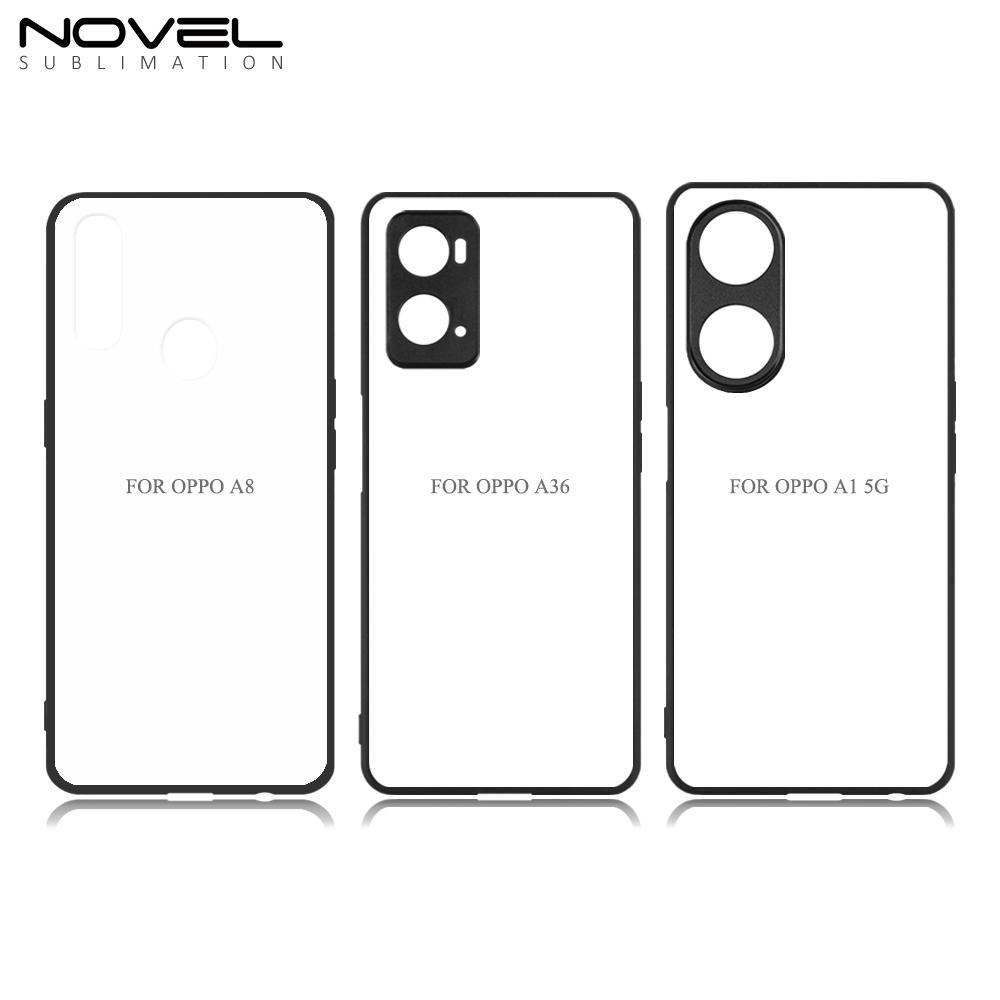 New arrival!!! For Oppo A1 5G / A8 /A36/Reno 3/ Reno 5 Sublimation 2D TPU Case Cover With Aluminum Insert