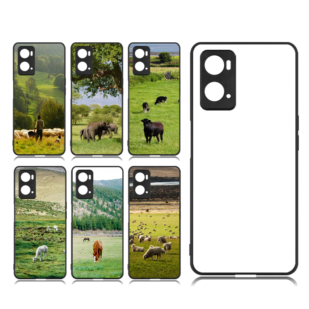 New arrival!!! For Oppo A1 5G / A8 /A36/Reno 3/ Reno 5 Sublimation 2D TPU Case Cover With Aluminum Insert