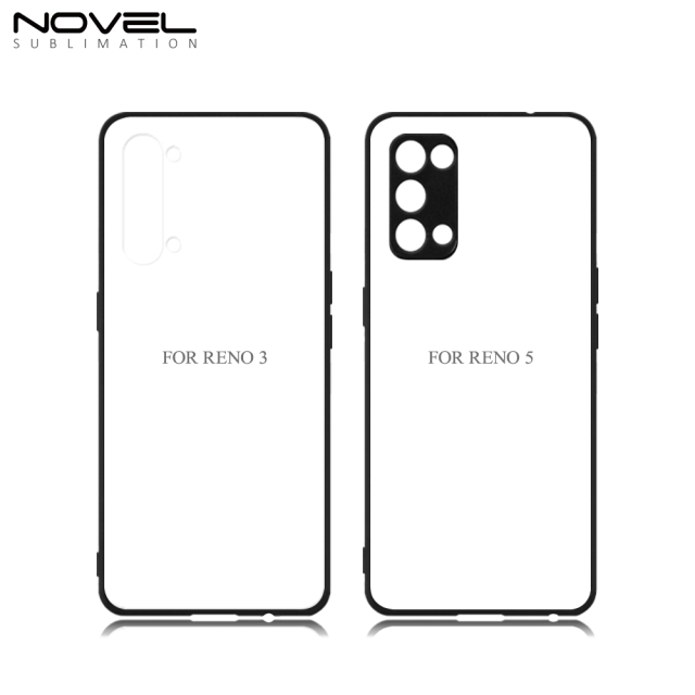 New arrival!!! For Oppo A1 5G / A8 /A36/Reno 3/ Reno 5 Sublimation 2D TPU Case Cover With Aluminum Insert