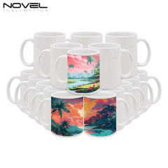 11oz Sublimation Ceramic White Mug Support Personalized Printing