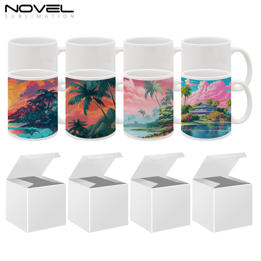 11oz Sublimation Ceramic White Mug Support Personalized Printing
