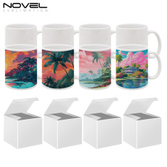 11oz Sublimation Ceramic White Mug Support Personalized Printing
