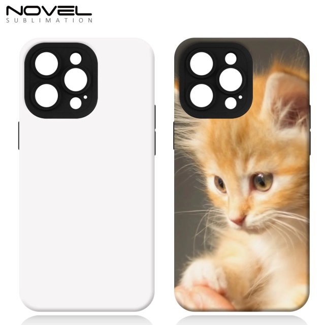 New Arrival 2in1 3D film case Sublimation cover customized DIY Cell Phone case for iPhone 13/14 series