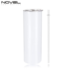 New Arrival Sublimation Printing 20oz Stainless Steel Skinny Tumbler with straw