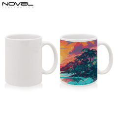 11oz Sublimation Ceramic White Mug Support Personalized Printing