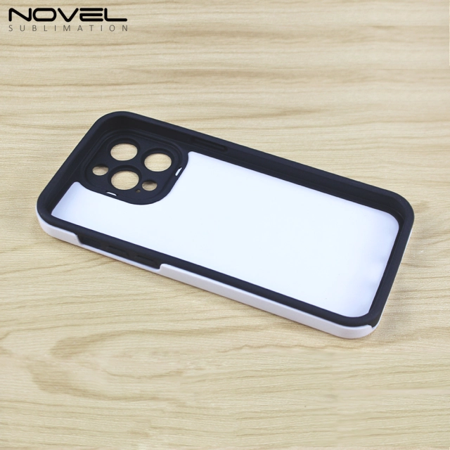 New Arrival 2in1 3D film case Sublimation cover customized DIY Cell Phone case for iPhone 13/14 series