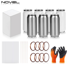 350ml/500ml Stainless Steel Sublimation Coke Can Water Bottle With Straw