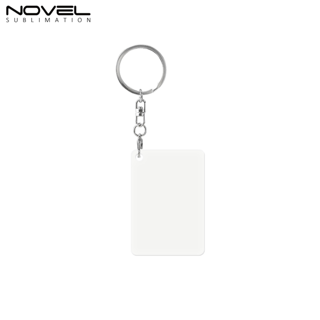 New Arrival Sublimation Aluminium Double Sided Print Keyring DIY Keychain