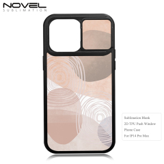 Colorful 2D Sublimation TPU+PC Phone Case with Sliding Window Design and Aluminum Sheet