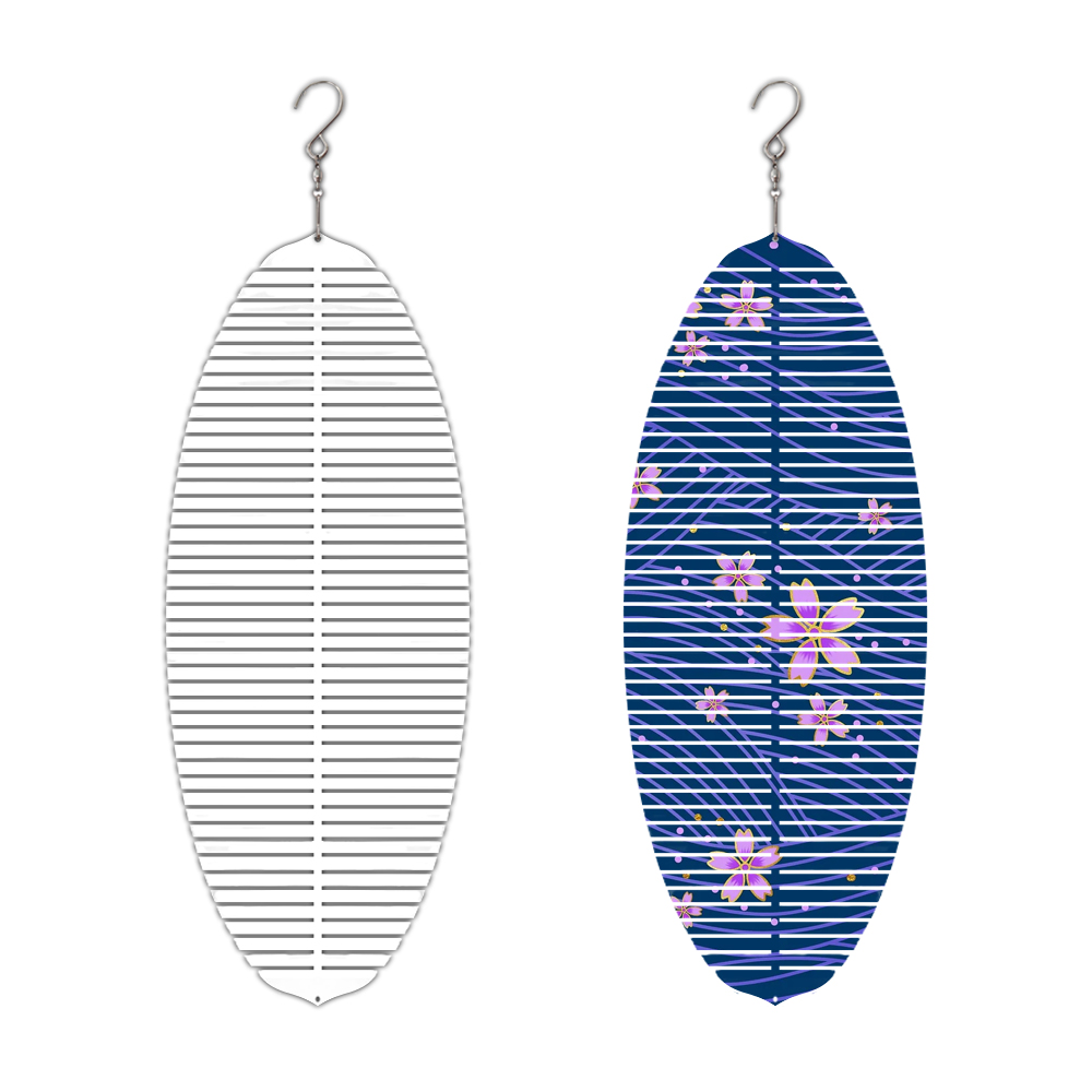 New Arrival Sublimation Aluminum Wind Spinner Double-sided Printable in the Shape of Fishbone