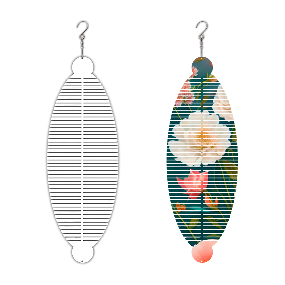 New Arrival Sublimation Aluminum Wind Spinner Double-sided Printable in the Shape of Fishbone