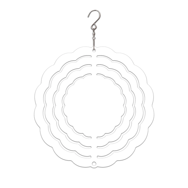 New Arrival Sublimation Aluminum Wind Spinner Double-sided Printable