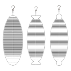 New Arrival Sublimation Aluminum Wind Spinner Double-sided Printable in the shape of fishbone