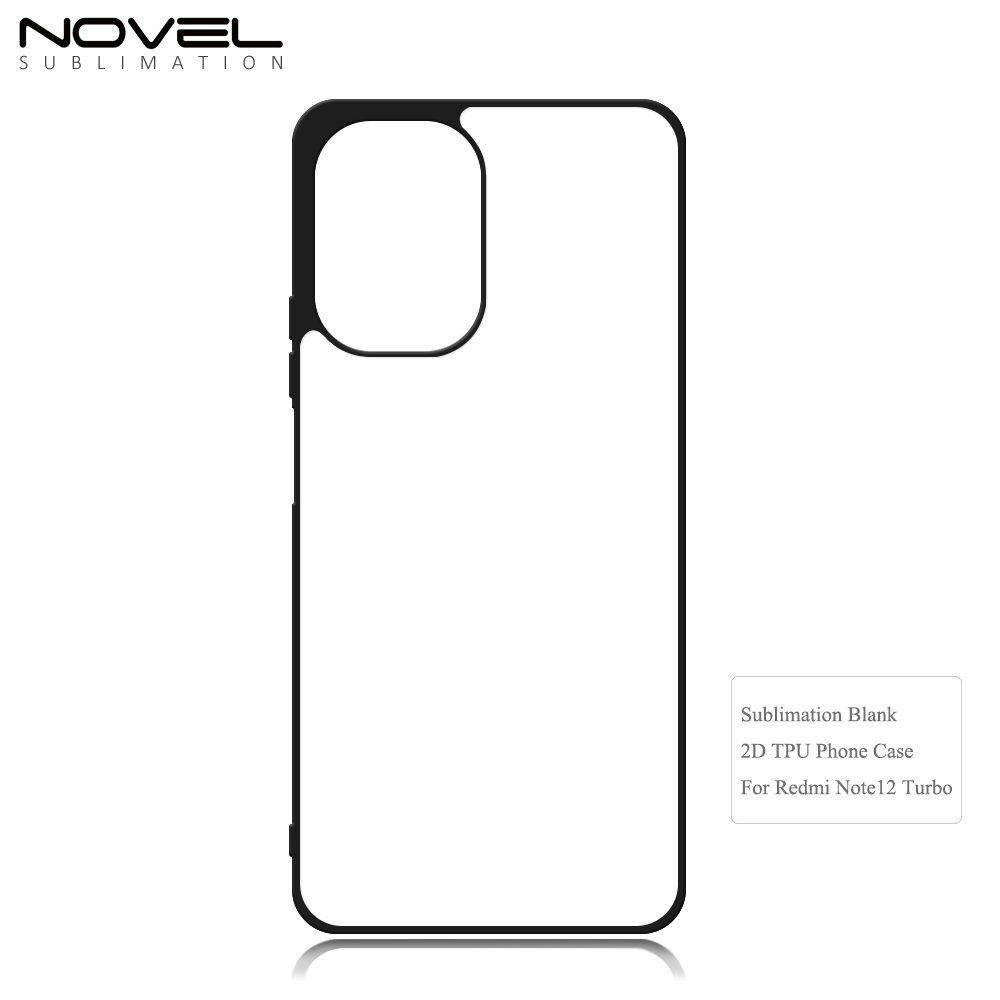 New Arrival Sublimation 2D TPU Phone Case for Redmi Note 12 Turbo DIY Shell With Aluminum Sheet
