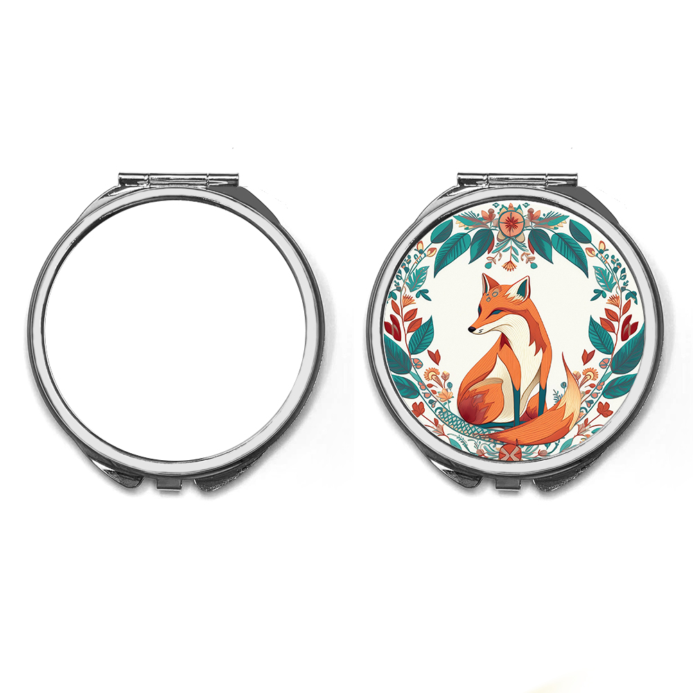 Sublimation Blank Pocket Mirror Stainless Steel Cosmetic Mirror Makeup Mirror